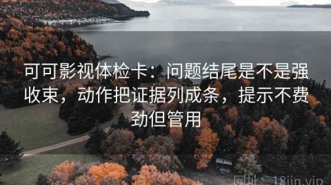 可可影视体检卡：问题结尾是不是强收束，动作把证据列成条，提示不费劲但管用