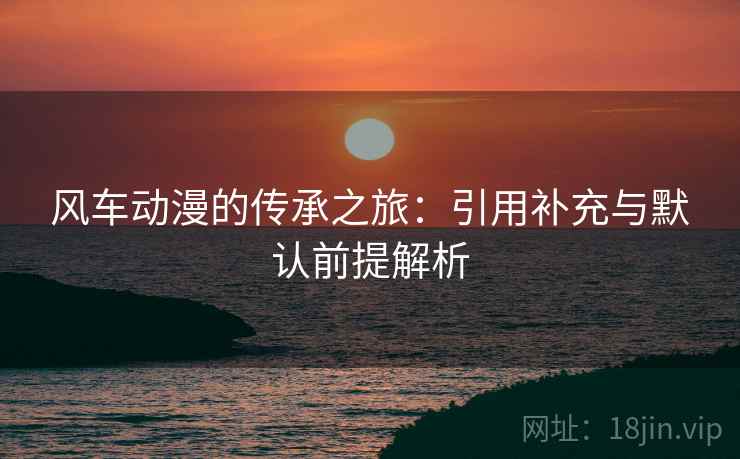 风车动漫的传承之旅：引用补充与默认前提解析